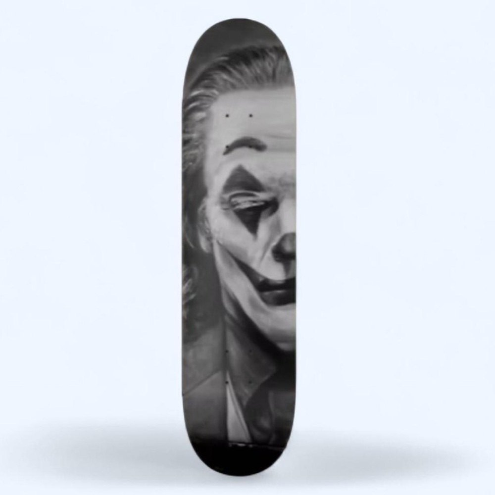 The Joker 2019 Monochrome Art Skateboard Deck or Wall Decal Custom Art